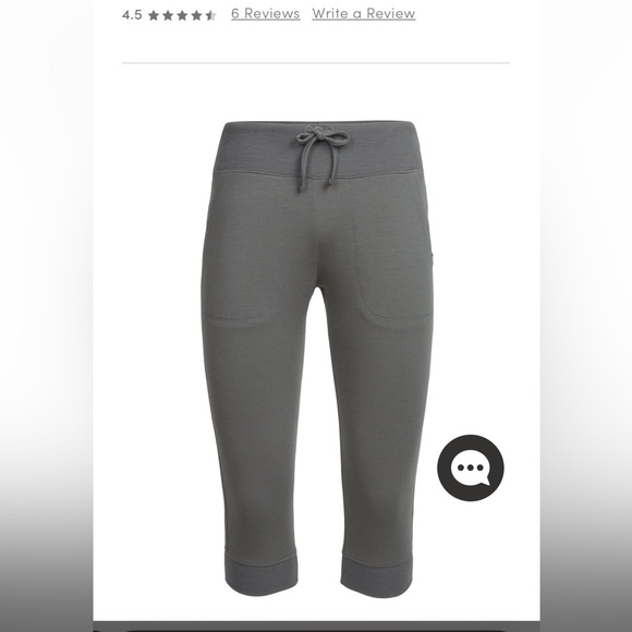 NWT Women’s Icebreaker Merino Mira Cropped Capri Jogger Cool Lite Grey Size S - Picture 2 of 16
